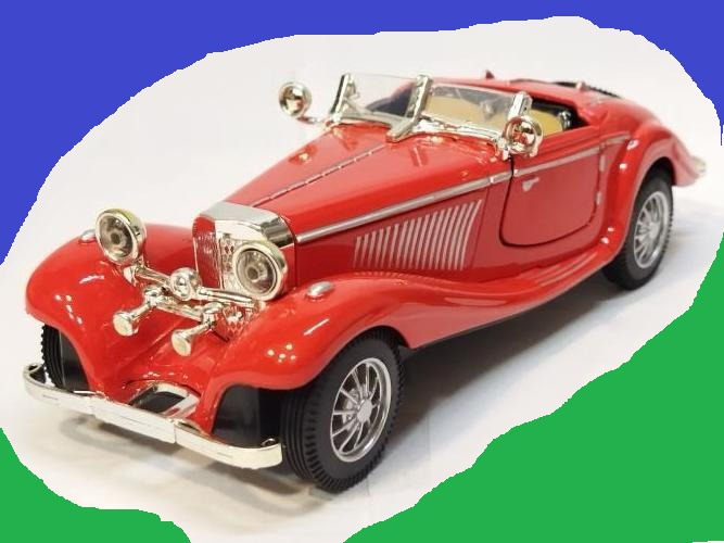 ماشین فلزی مرسدس بنز K500 رودستری قرمز 1/28