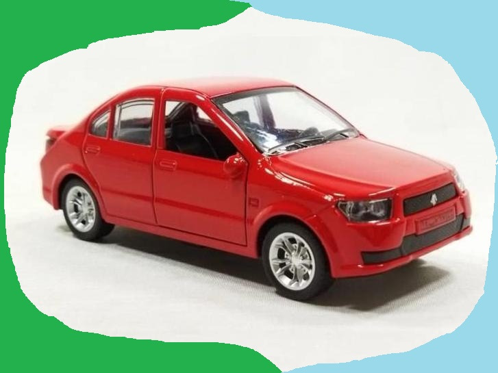 ماکت فلزی ماشین دنا _موزیکال و چراغدار _ قرمز