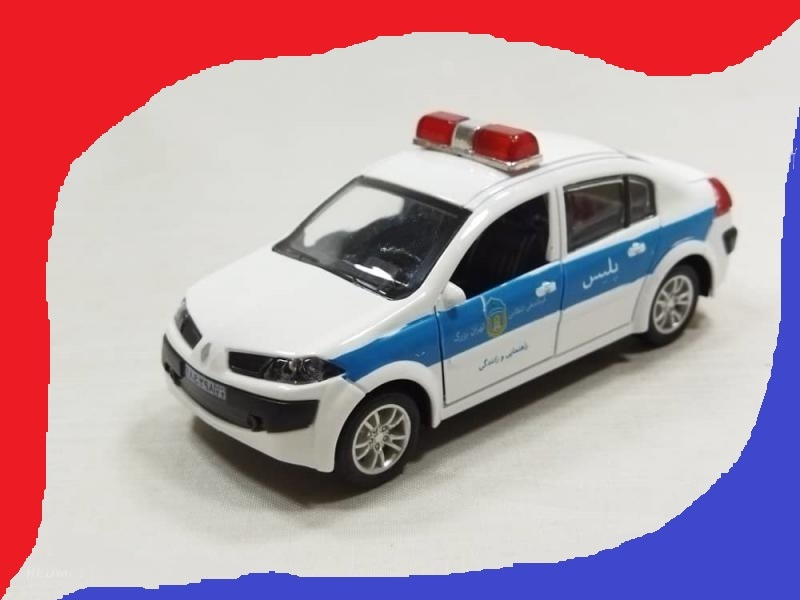 ماشین فلزی رنو مگان پلیس راهنمایی رانندگی