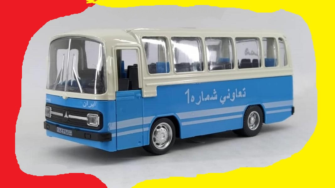 ماکت فلزی اتوبوس بنز 302 _چراغدار ، موزیکال