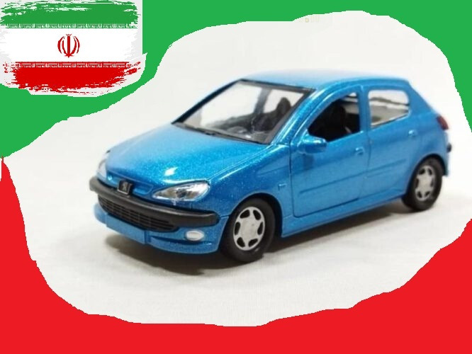 ماکت فلزی ماشین پژو 206 _ آبی