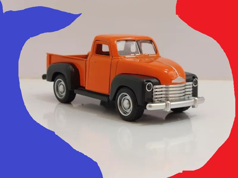 ماکت فلزی وانت شورلت کلاسیک _ عقب کش _ نارنجی