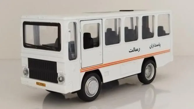 ماکت فلزی مینی بوس فیات چراغدار و موزیکال