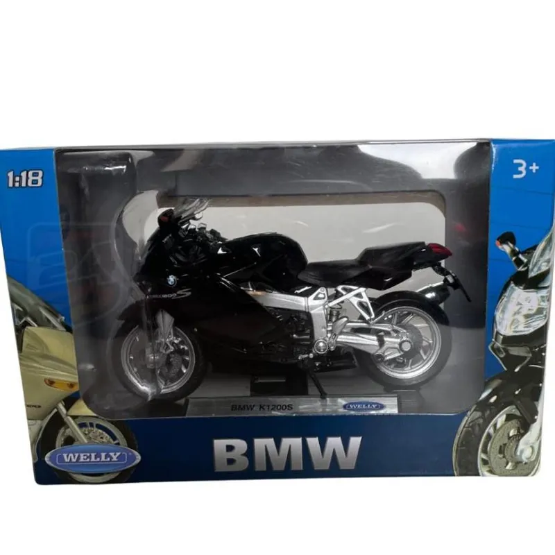 ماکت فلزی موتور بی ام و K1200S ویلی 1/18 تک جعبه