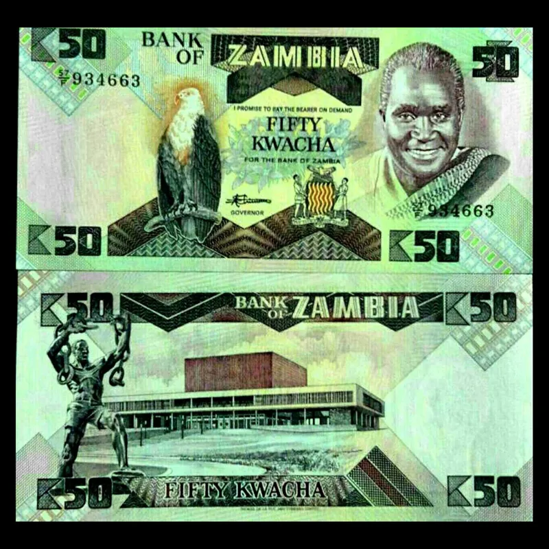 یک جفت اسکناس 50 کواچا زامبیا
