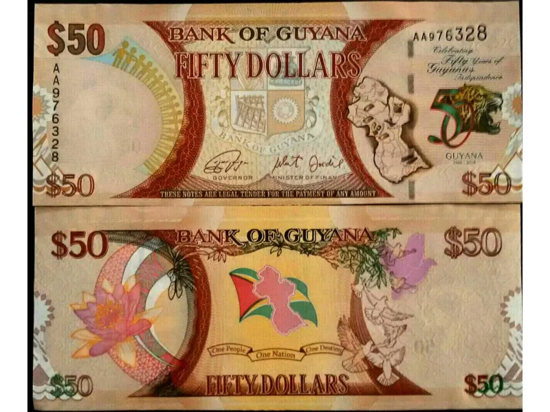 یک برگ اسکناس 50 دلار گویان _ توضیحات مطالعه شود