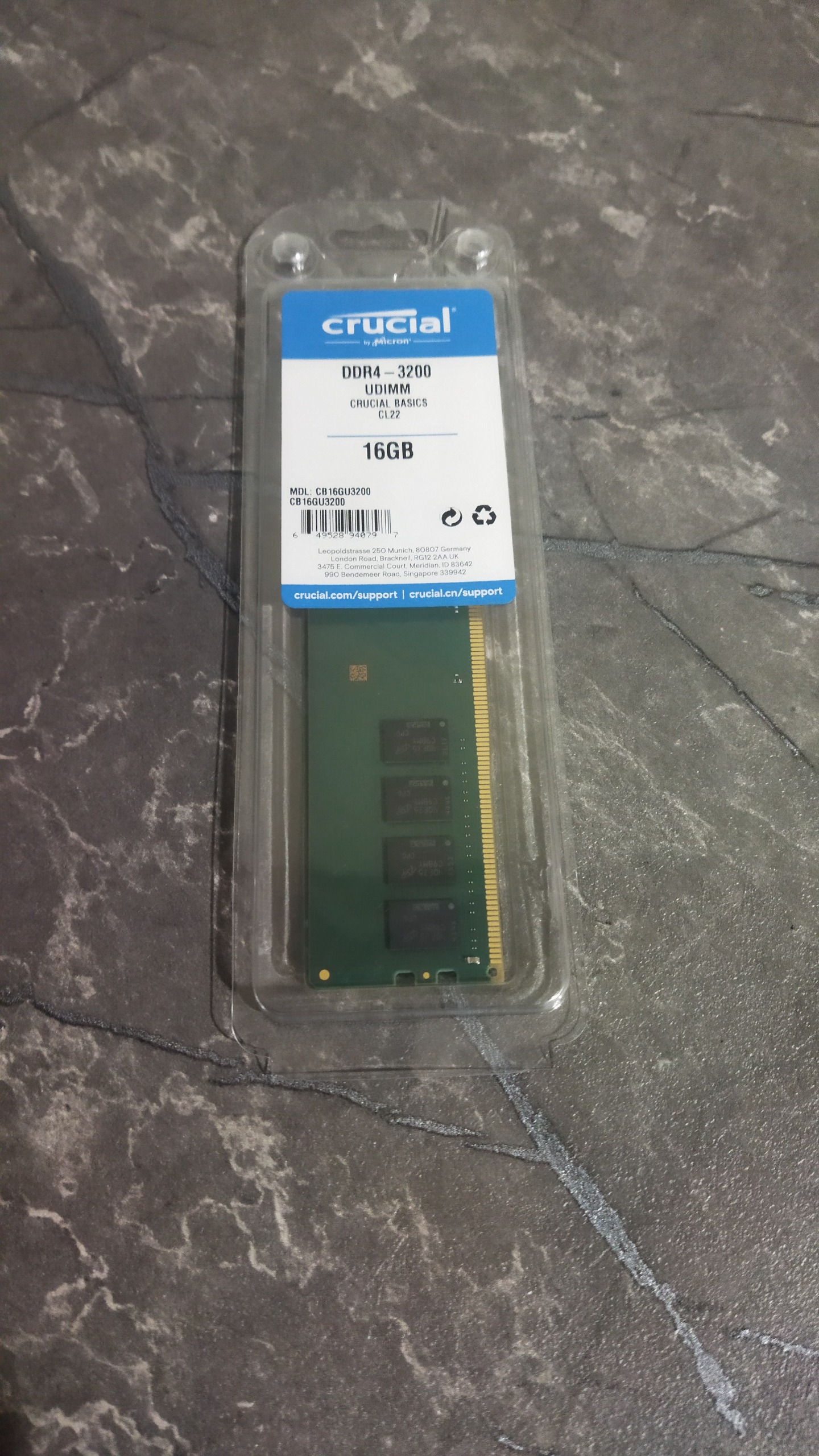 Crusial 16gb ddr4