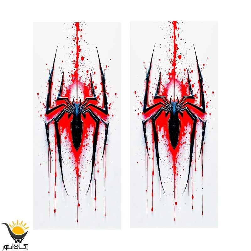 برچسب خودرو طرح عنکبوت کدBS088 مناسب ستون