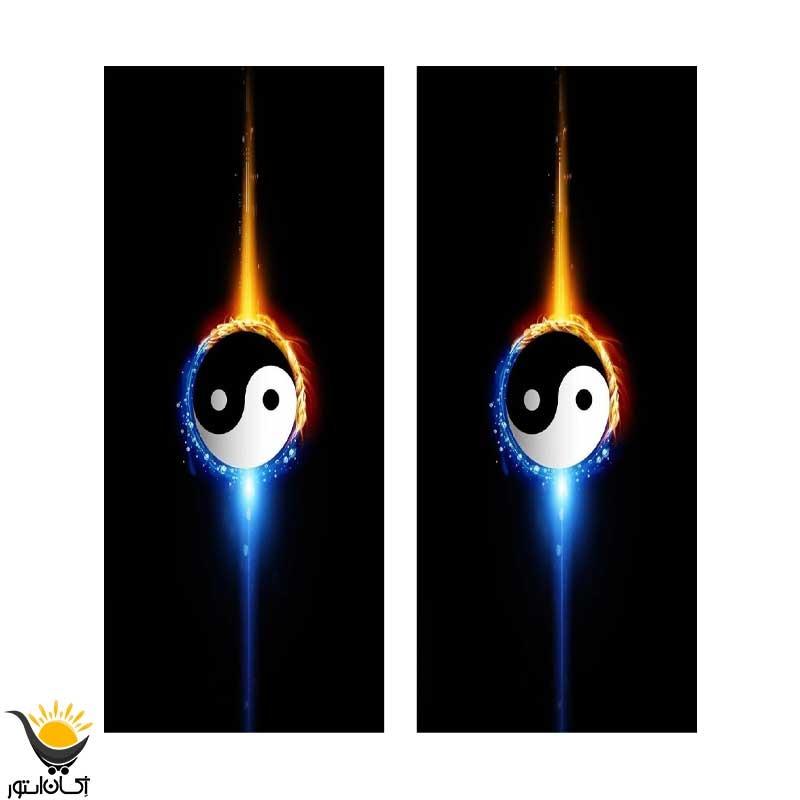 برچسب خودرو طرح دایره کدBS089 مناسب ستون