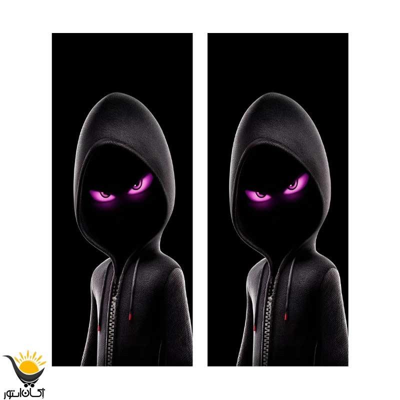 برچسب خودرو طرح کارتونی کدBS091 مناسب ستون