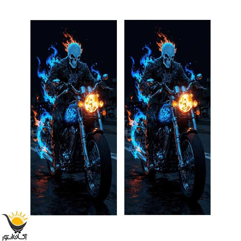 برچسب خودرو طرح موتورکدBS092 مناسب ستون