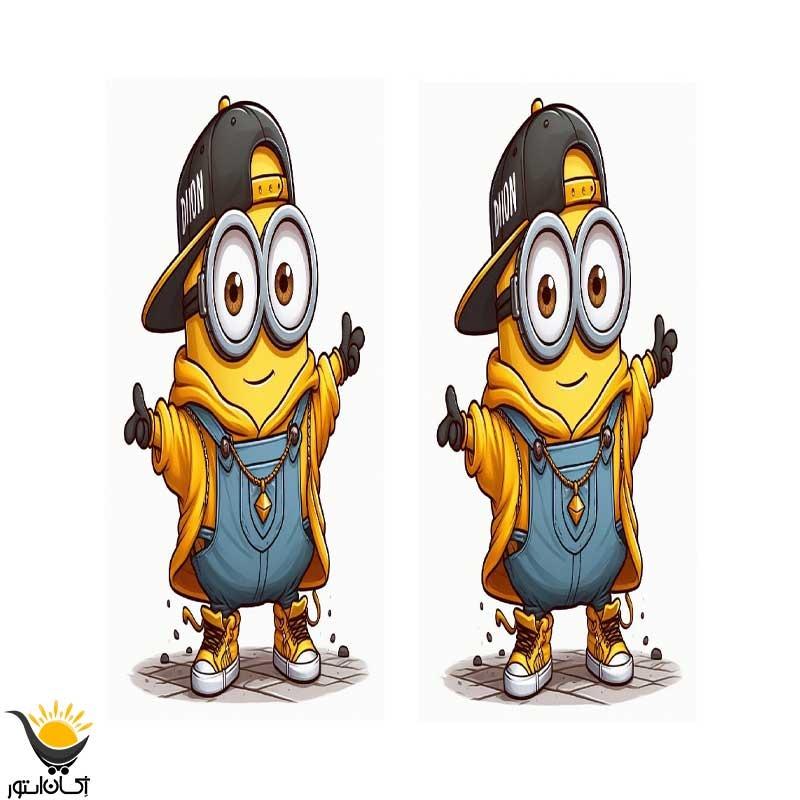 برچسب خودرو طرح مینیون کدBS095 مناسب ستون