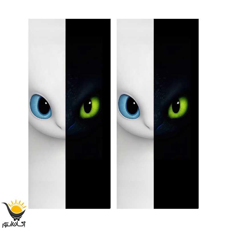 برچسب خودرو طرح سیاه وسفید کدBS098 مناسب ستون