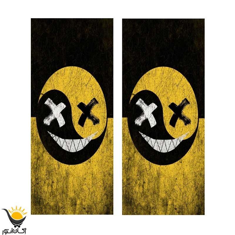 برچسب خودرو طرح ایموجی کدBS0103 مناسب ستون