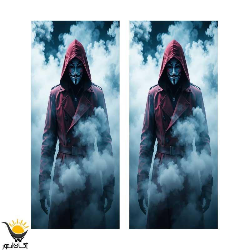 برچسب خودرو طرح مانی هیست کدBS0104 مناسب ستون