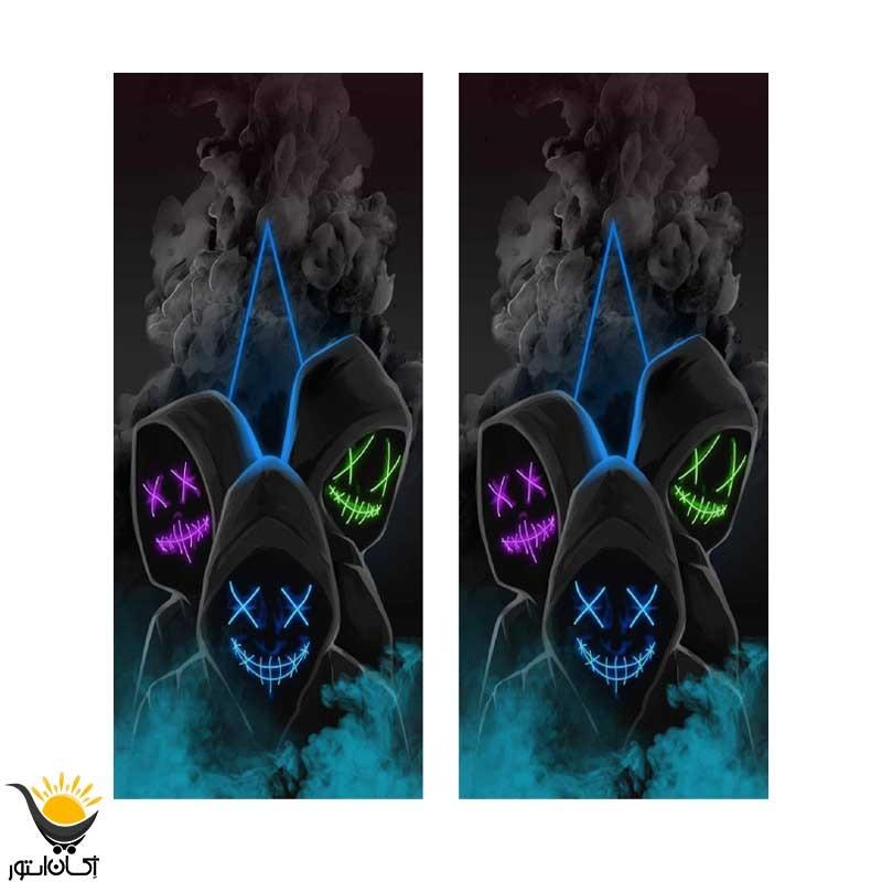 برچسب بدنه خودرو طرح لبخندکدBS0108 مناسب ستون