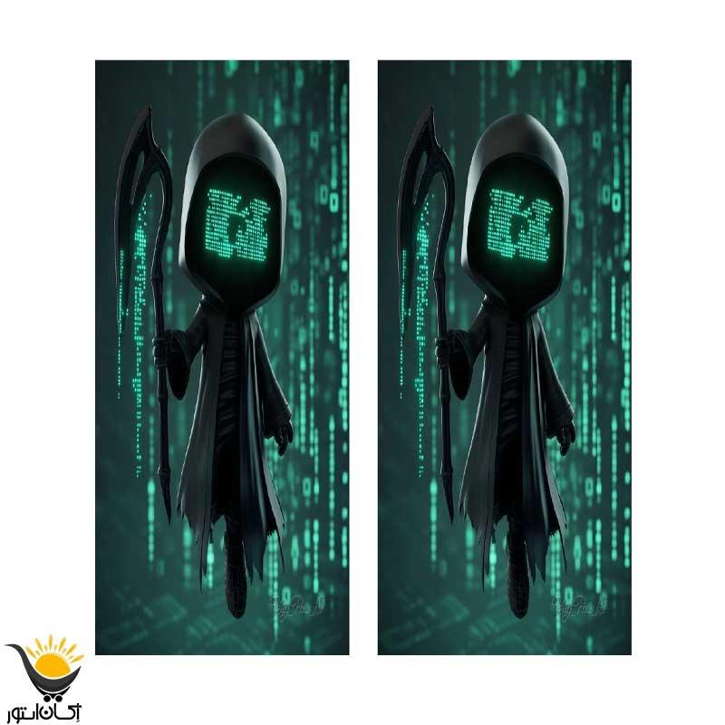 برچسب خودرو طرح کارتونی کدBS0109 مناسب ستون