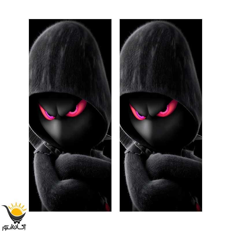 برچسب خودرو طرح کارتونی کدBS0110 مناسب ستون