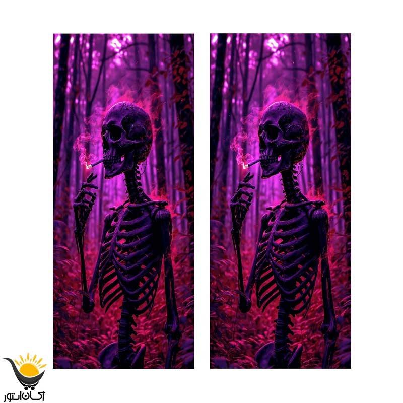 برچسب بدنه خودرو طرح اسکلت کدBS0111 مناسب ستون