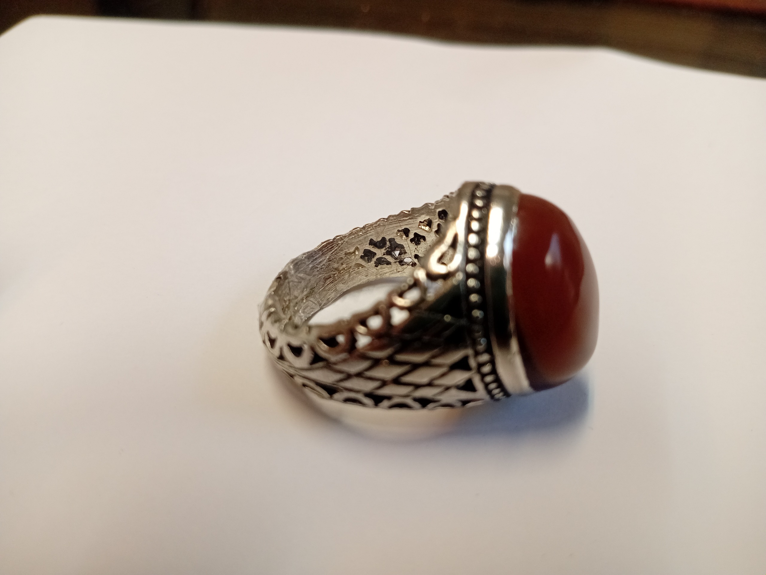 انگشتر عقیق جزع زیبا