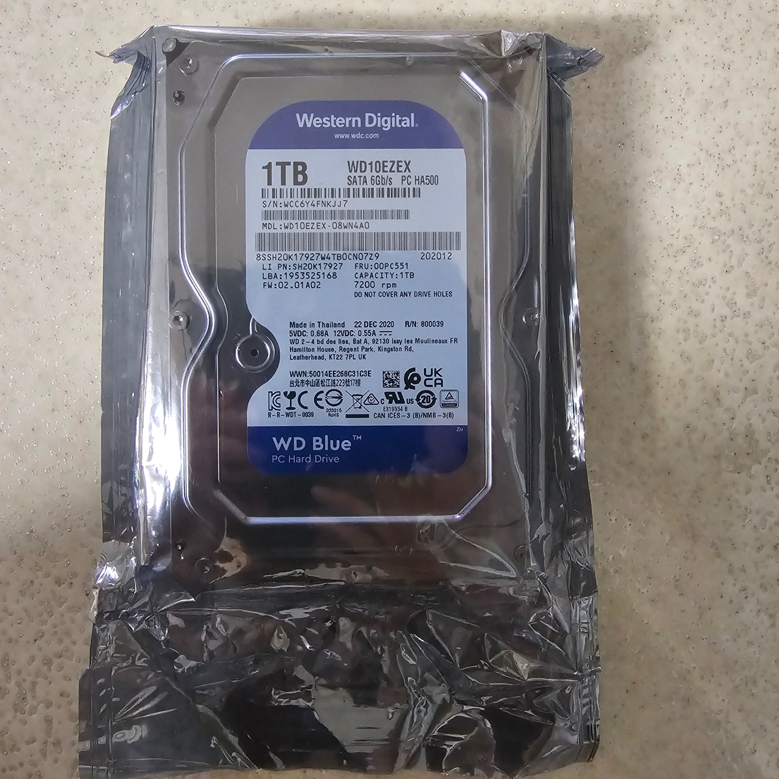 هارد دیسک اینترنال  مدل WD BLUE ظرفیت 1ترا بایت