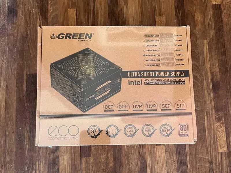 منبع تغذیه گرین مدل GP400A-ECO