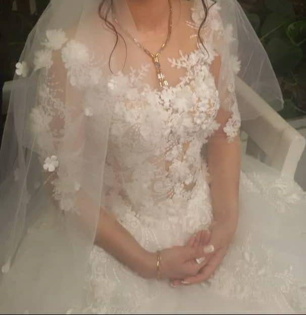 لباس عروس گلی