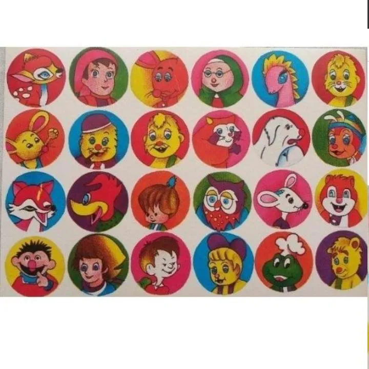 برچسب کارتونی دهه شصت چاپ اصلی