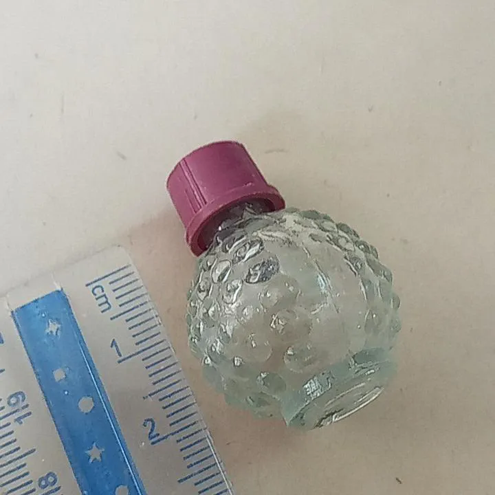 بطری خالی قدیمی  جا عطری عاجدار نارنجکی