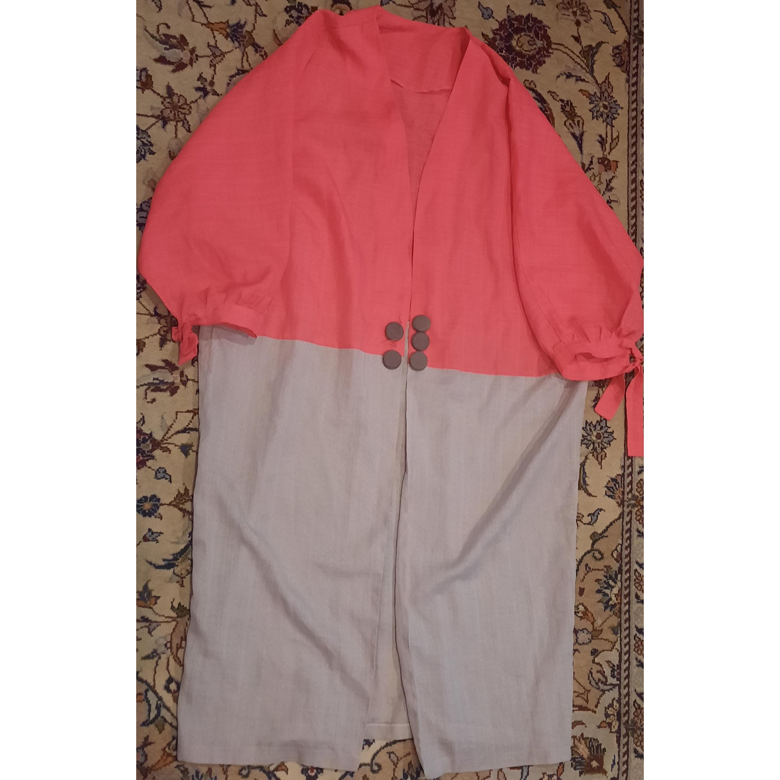 مانتو طوسی سرخابی