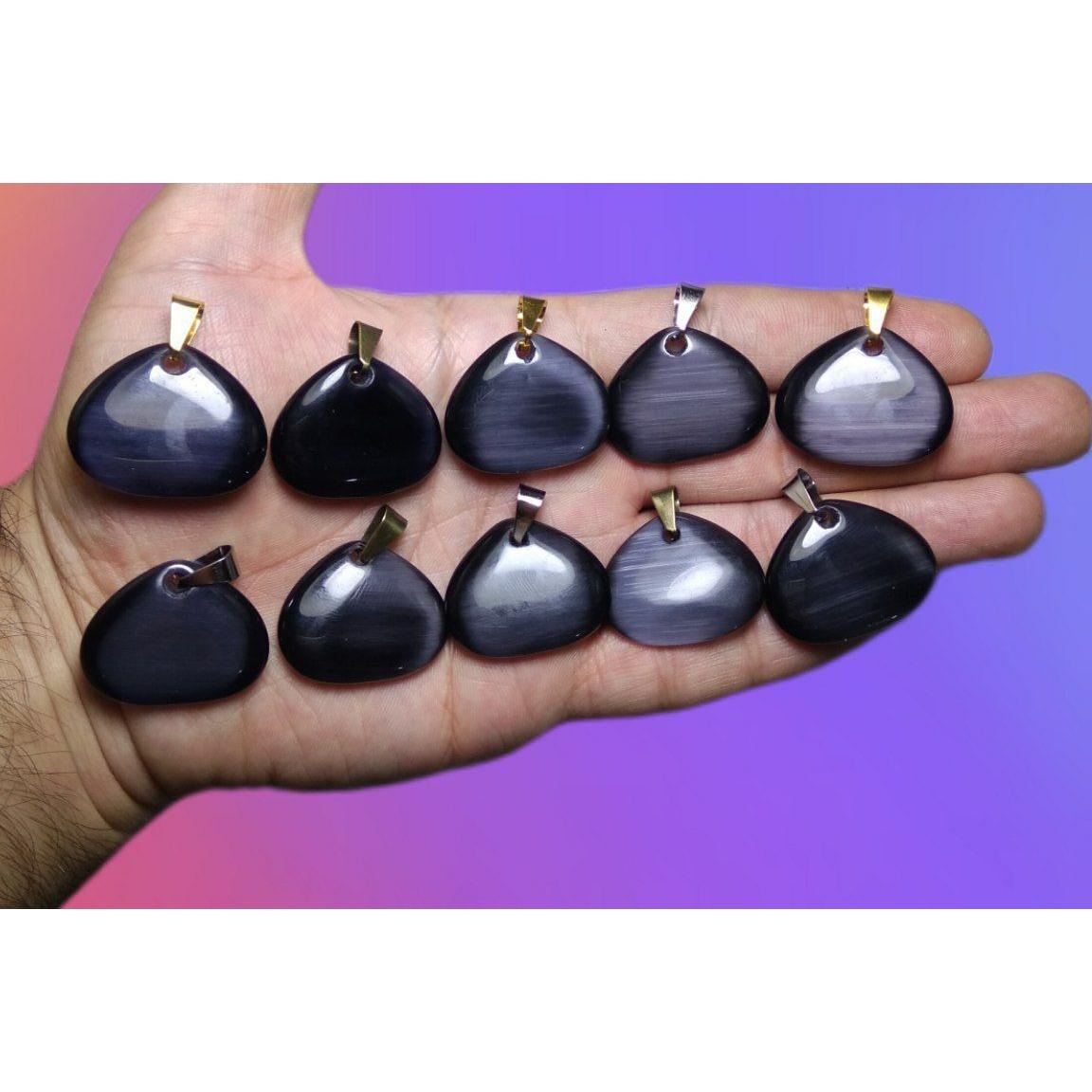 پک 10 عدد گردنی چشم گربه مشکی
