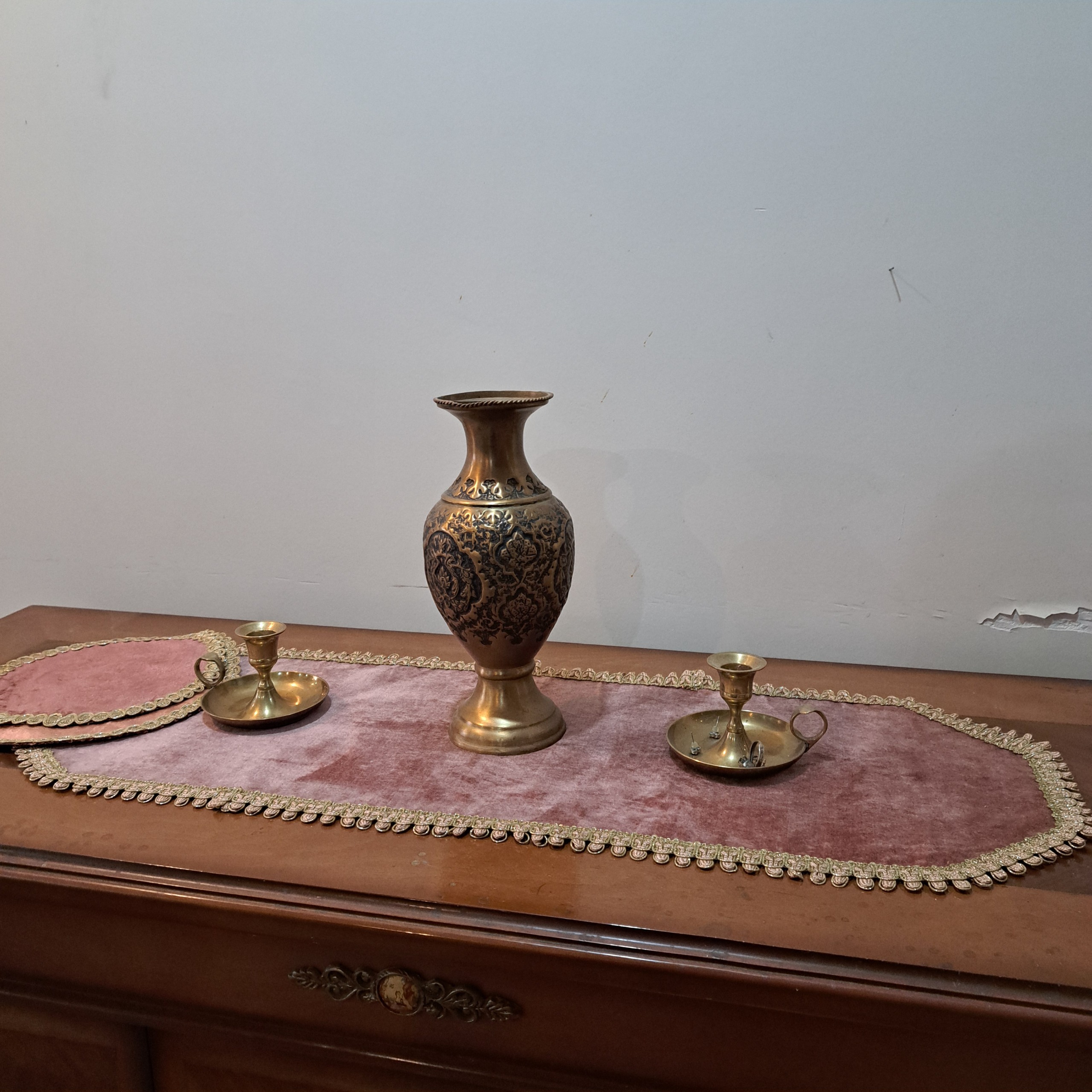 ست رومیزی مخمل آیینه ای