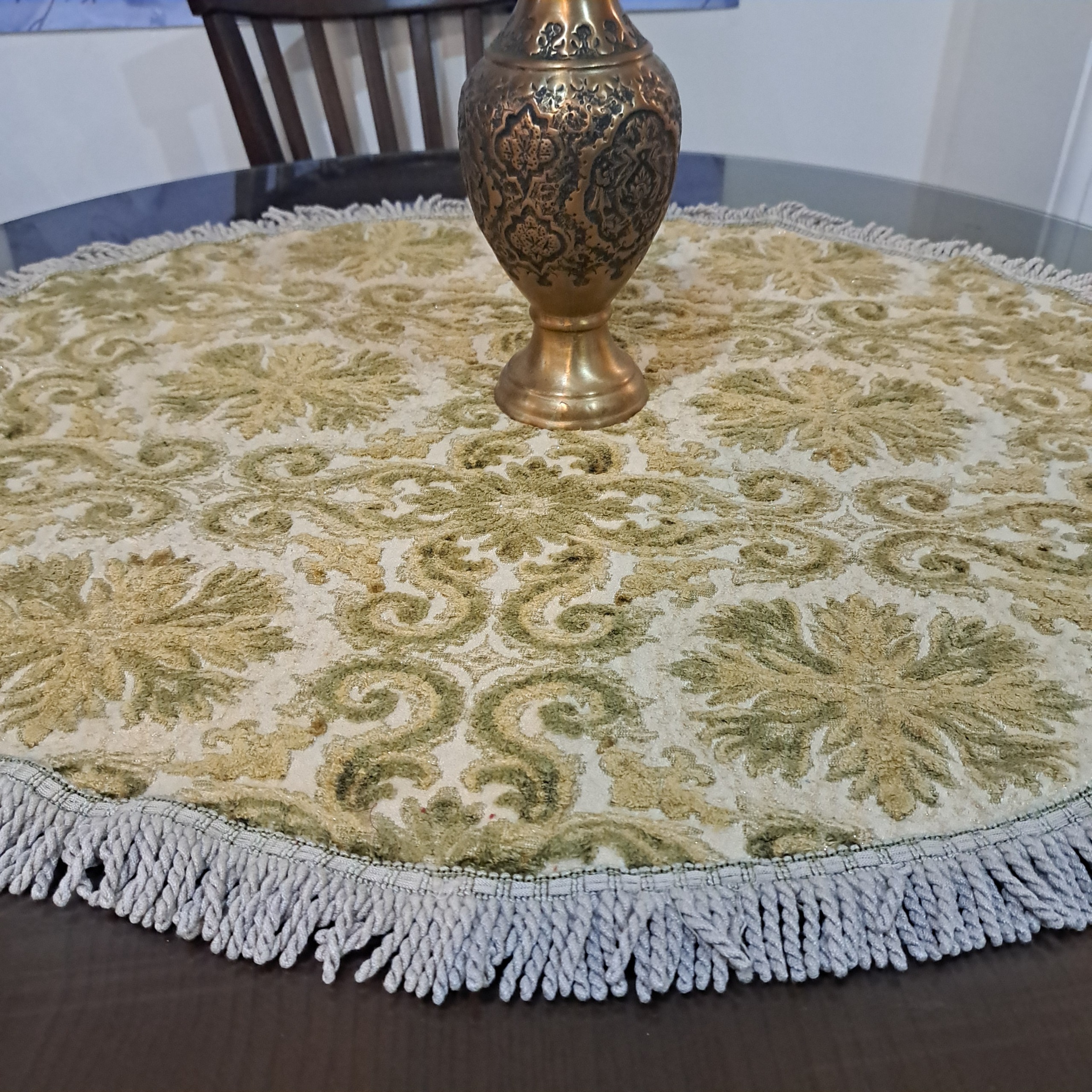 رومیزی مخمل قدیمی خارجی