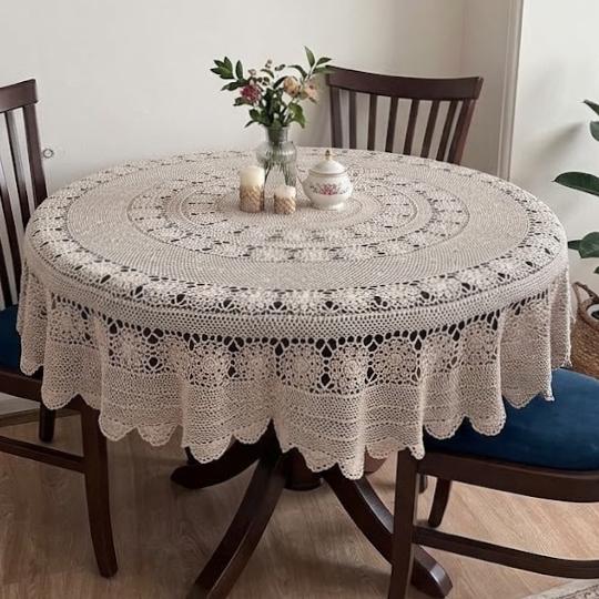 رومیزی قلاب بافی اروپایی