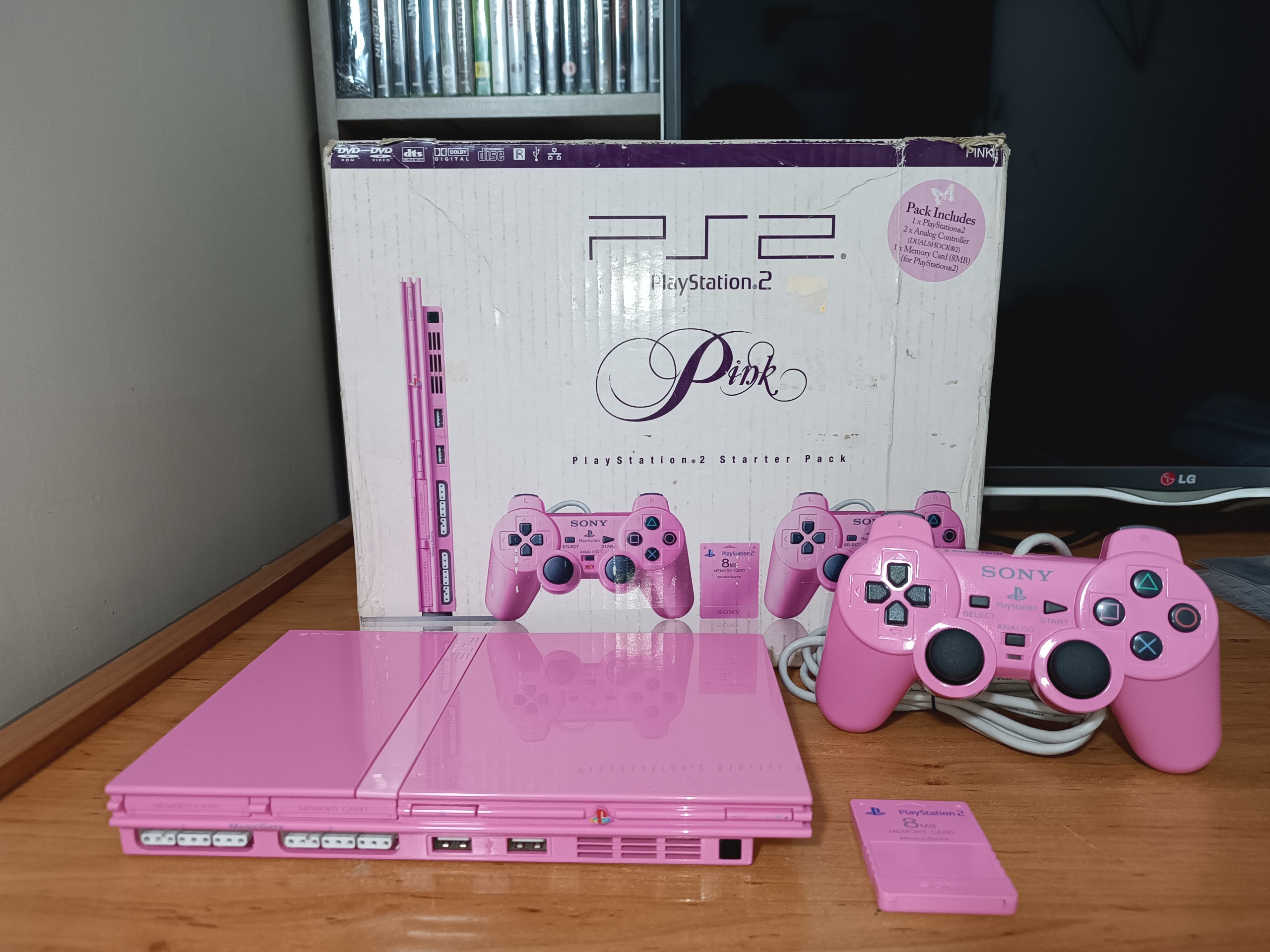 پلی استیشن دو صورتی Ps2 slim pink