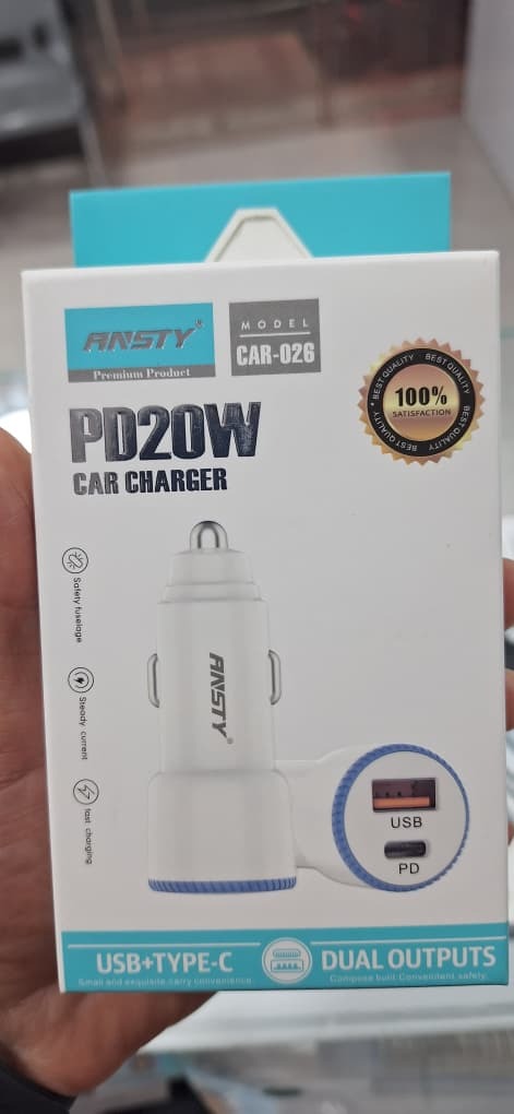شارژر فندکی ANSTY PD20W  قدرت سریع در جاده
