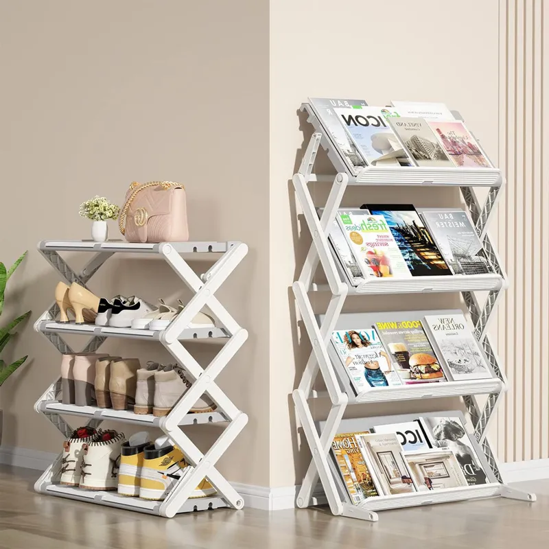 جا کفشی چند کاره تاشو چهار طبقه