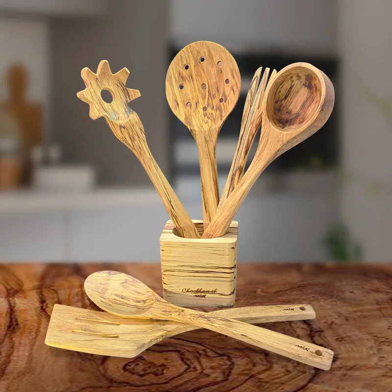 ست ابزار آشپزخانه چوبی 7 پارچه افرا