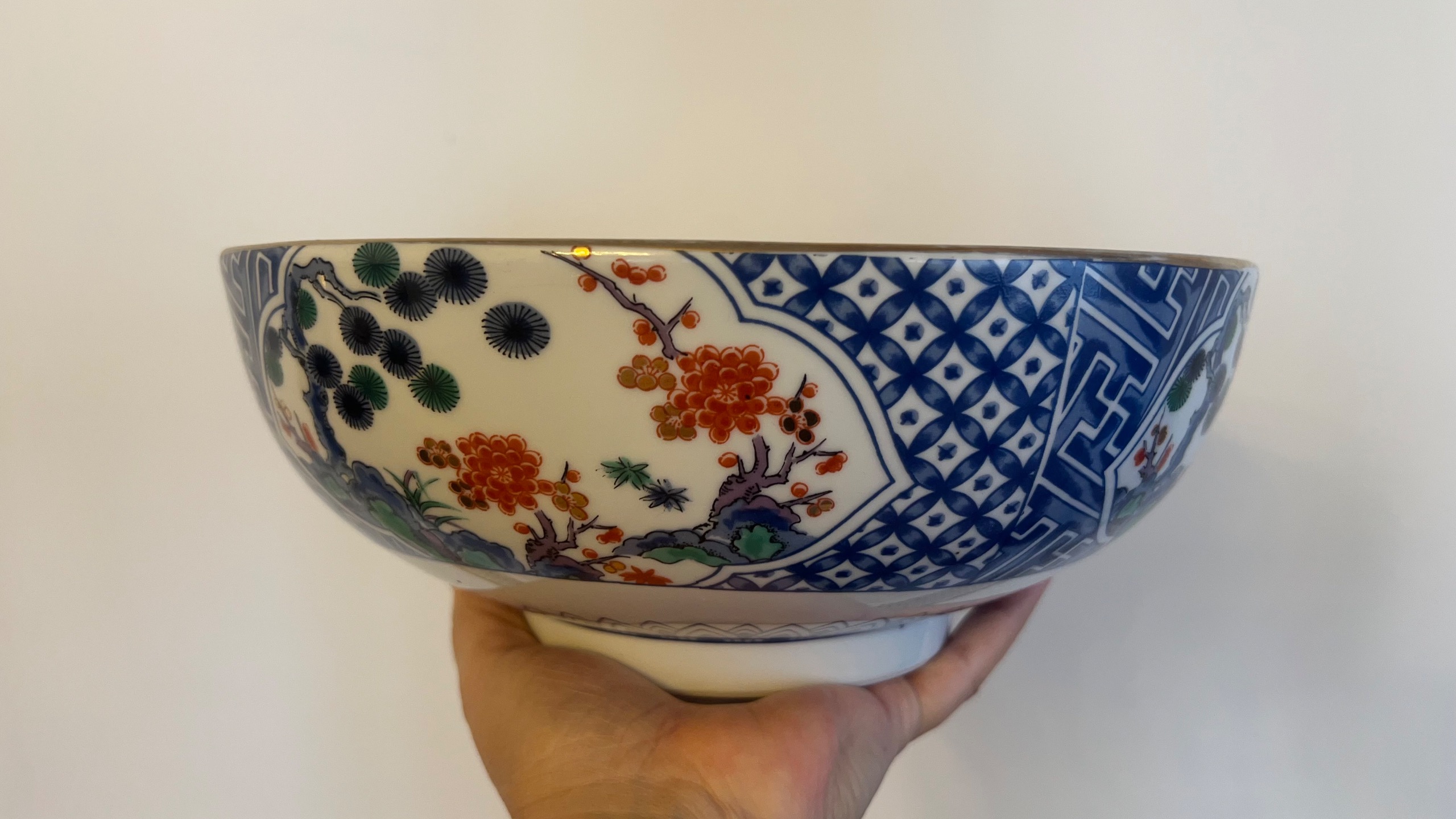 کاسه قدیمی قلم ابی ژاپنی