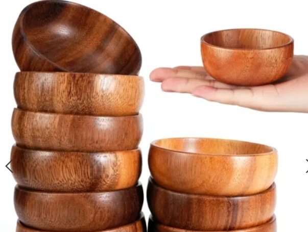 کاسه یا پیاله چوبی تکی