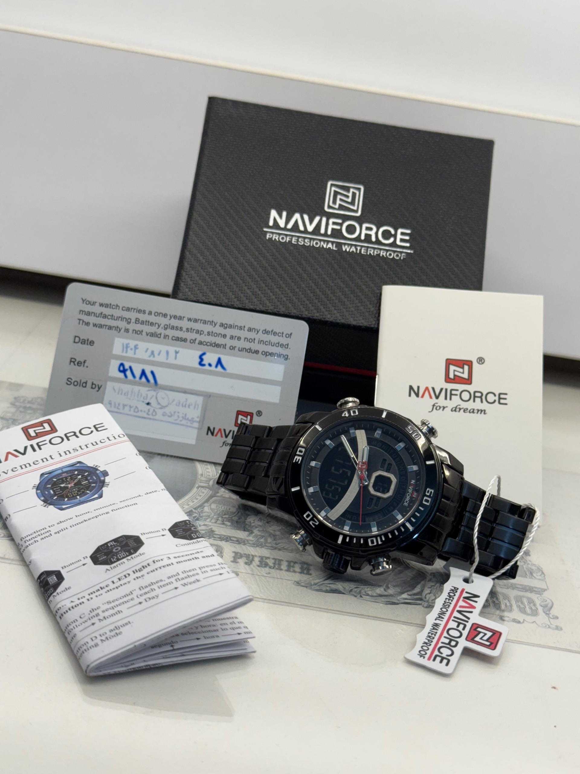 ساعت مچی navyforce اصل (دارای توضیحات)