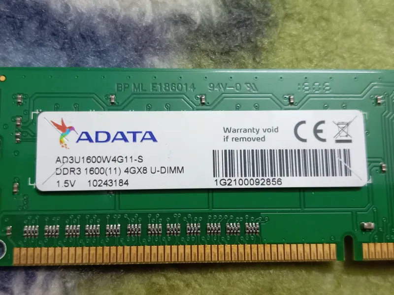 رم 4گیگ DDR3مارک ADATAباس1600