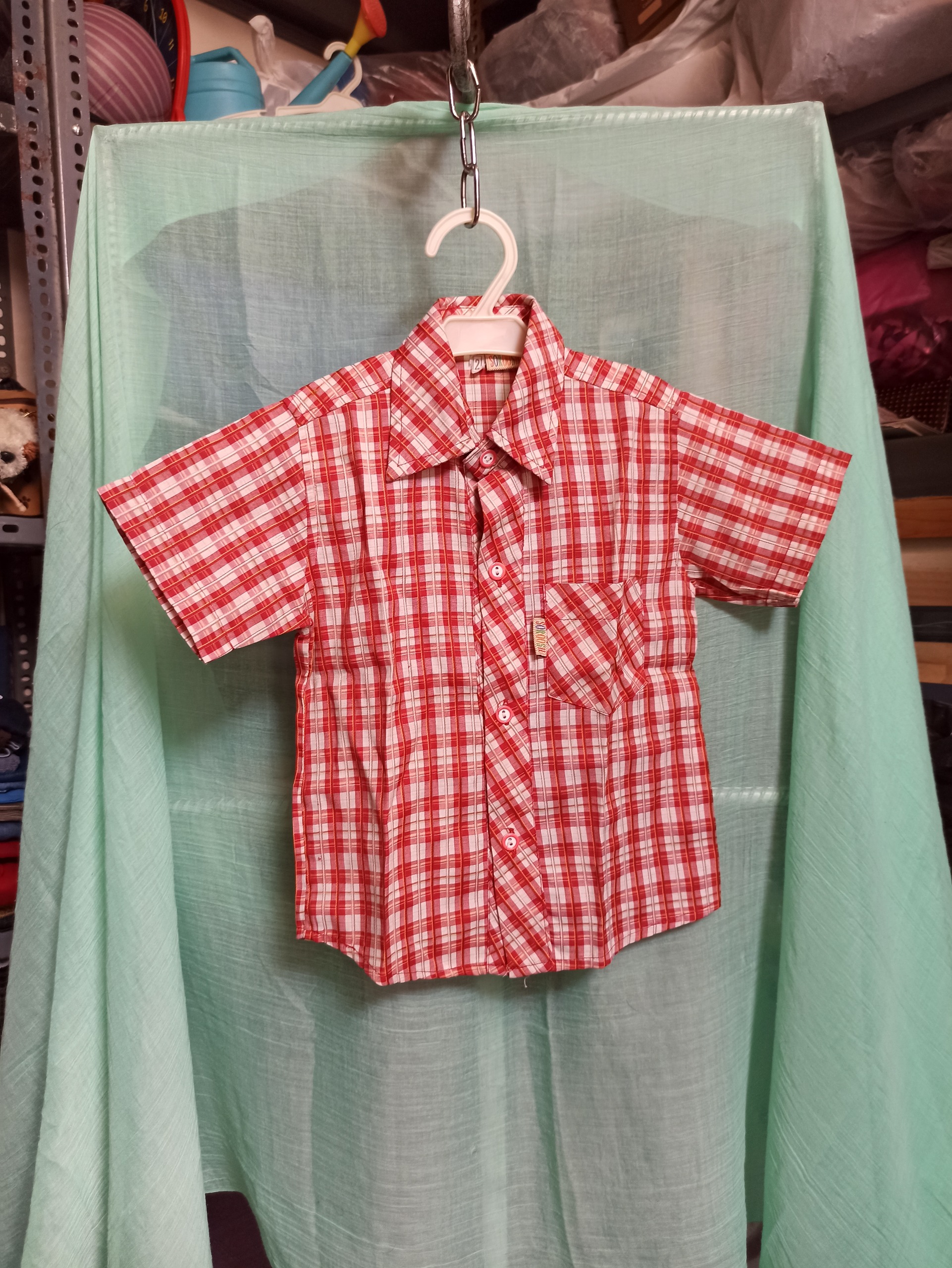 پیراهن چهارخانه قرمز