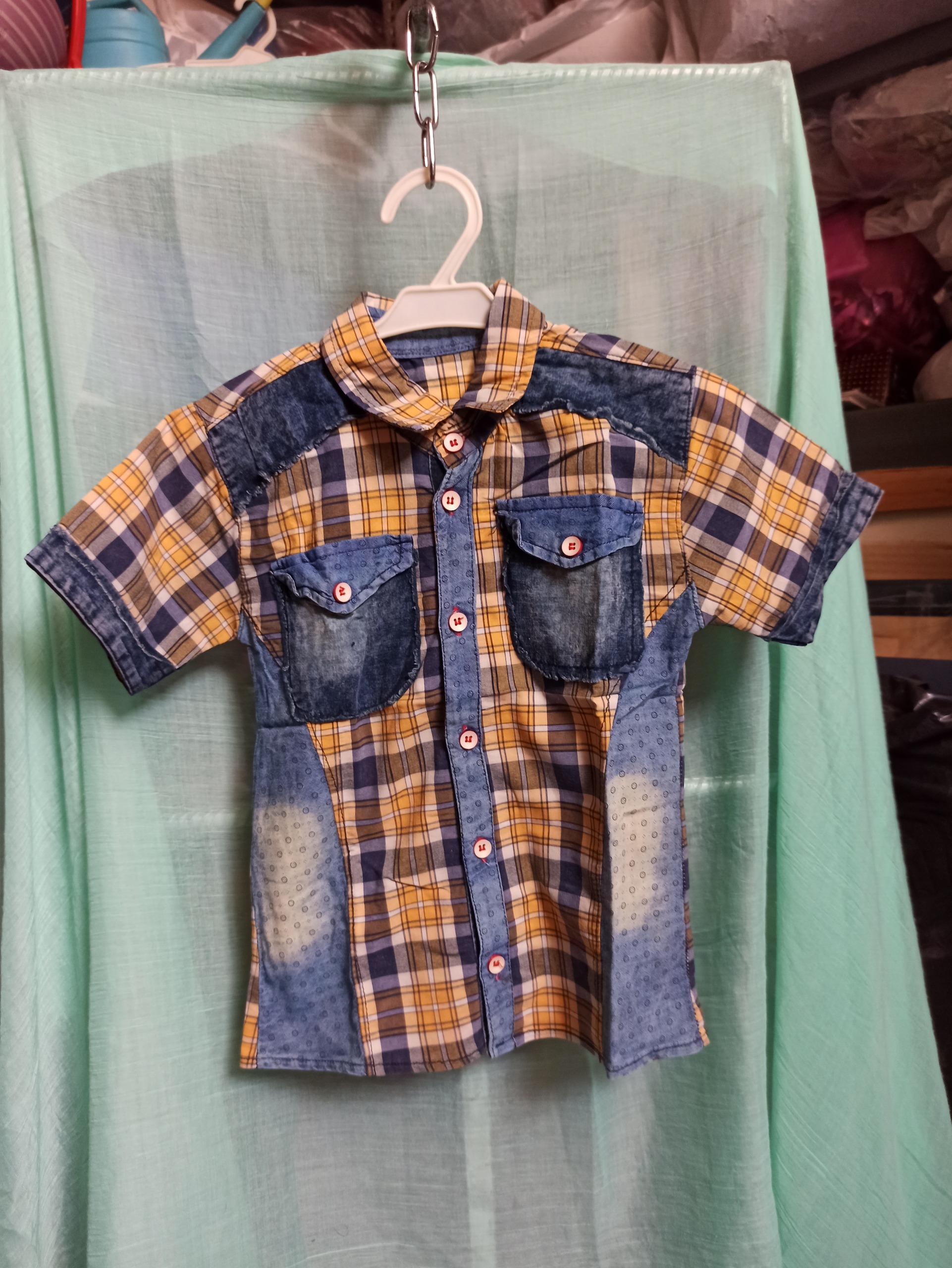 پیراهن چهارخانه پسرانه