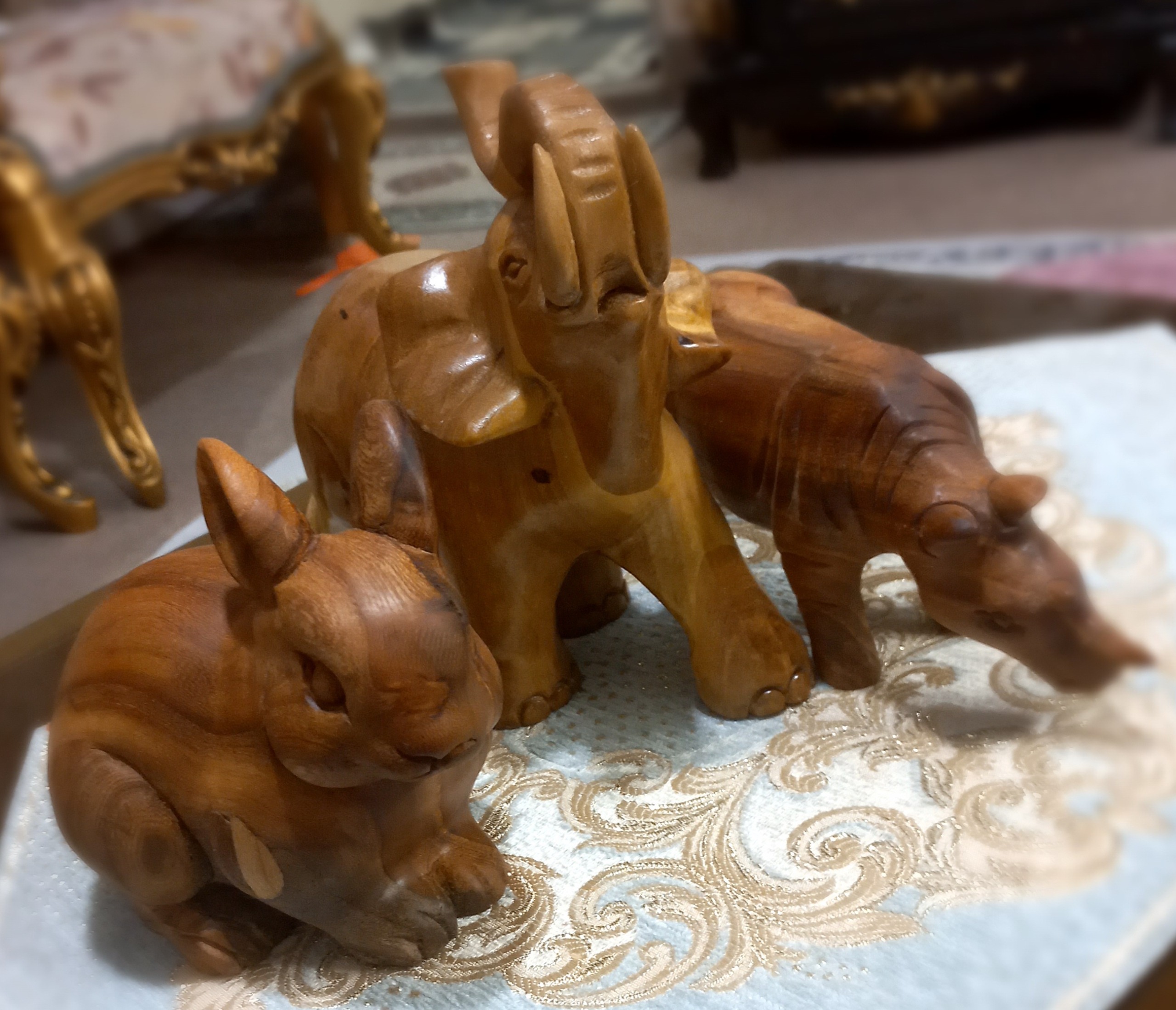 مجسمه فیل خرگوش کرگدن کوچک کاربسیارشیک