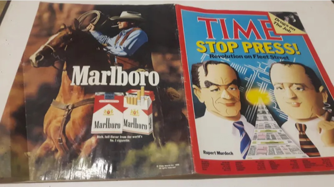 مجله TIMEنسخه کمیاب باعکسMarlboroتوضیح دارد