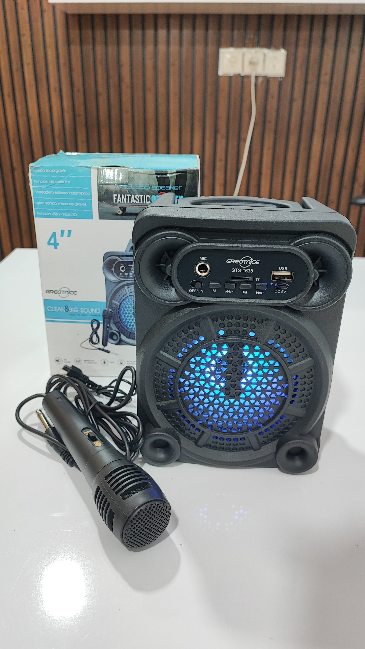 اسپیکر مدل GTS-1638 گریت نایس همراه با میکروفون