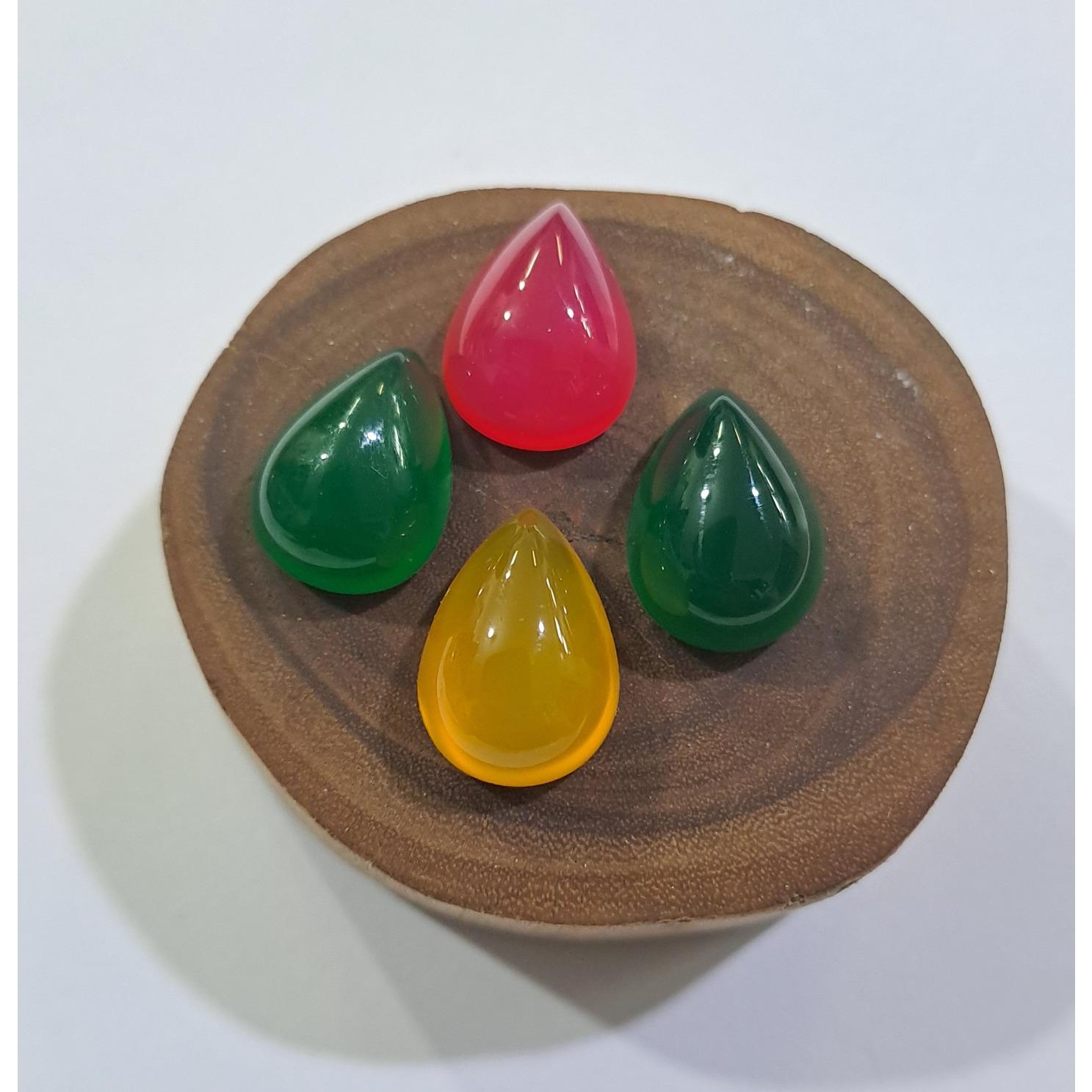 4 عدد عقیق تراش اشک درجه یک