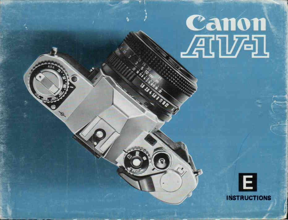 فایل PDF دفترچه راهنمای دوربین کانن Canon AV-1
