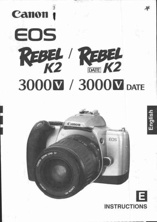 فایلPDFدفترچه دوربین Canon EOS RebelK2 3000VDate